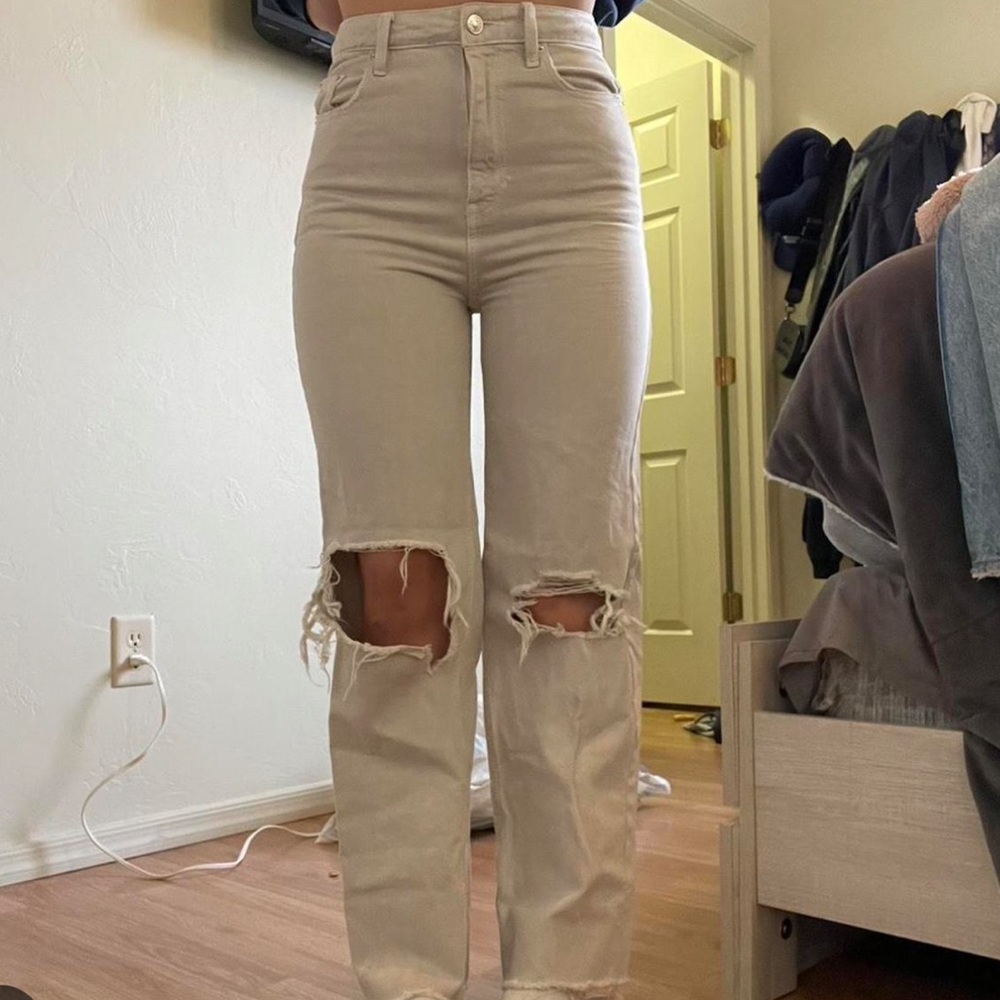 Pacsun beige 90s boyfriend jeans